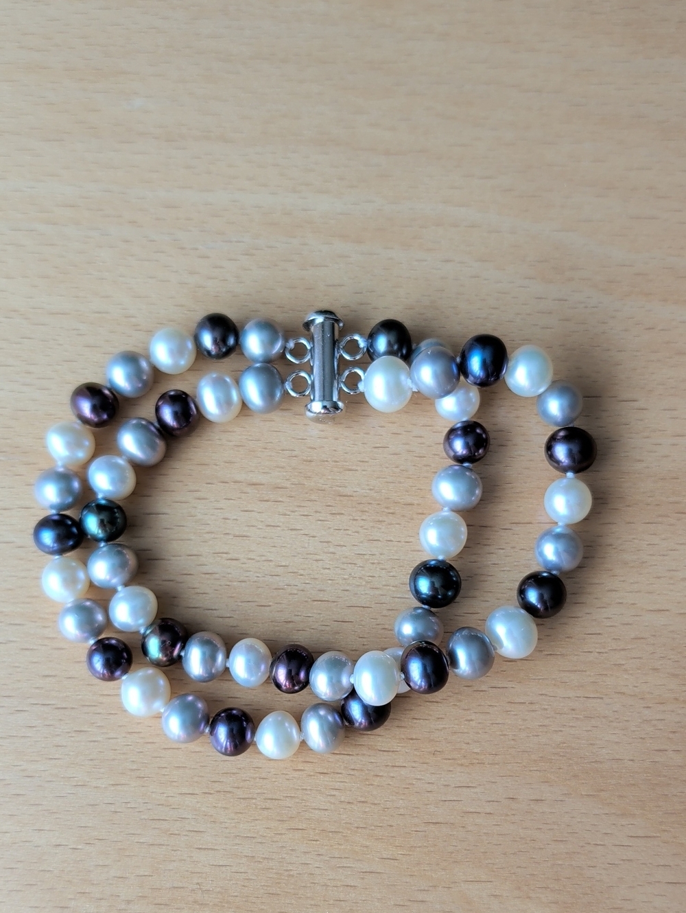 Freshwater Pearl Sterling Silver Clasp Bracelet